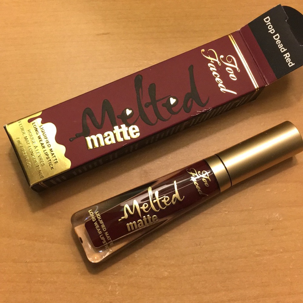 Too Faced Melted Matte Lipstick Drop Dead Red